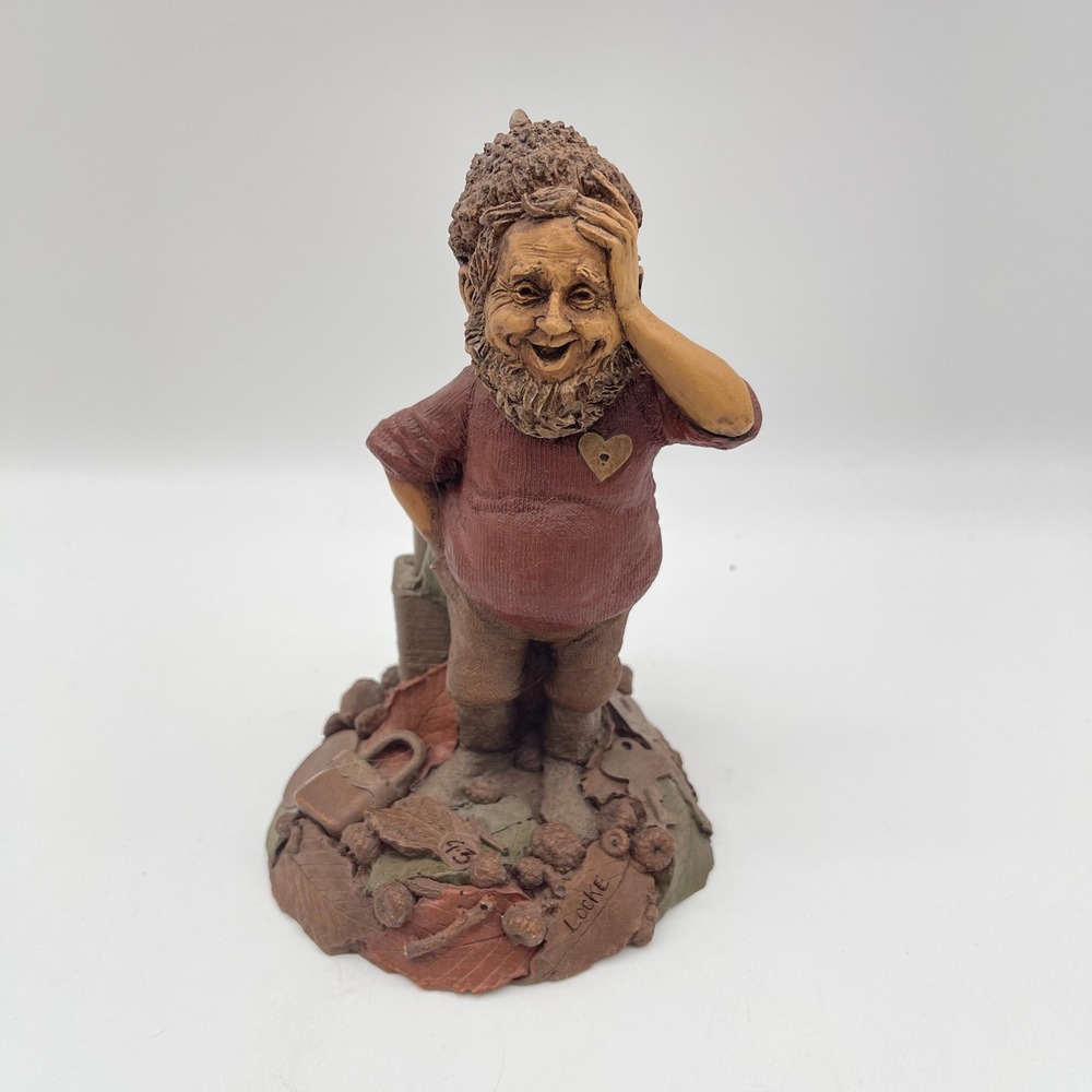 Tom Clark Locke Gnome SIGNED 1985 Cairn Studio ORIGINAL BOX & SALES TAG COA #43